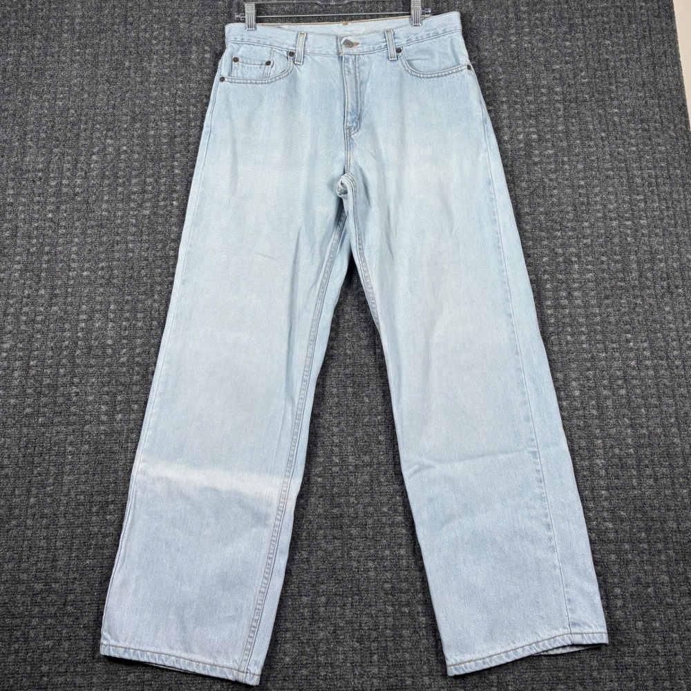 Vintage Levis 577 Loose Fit Straight Leg Jeans Light Wash Denim Size 12 (32x30)